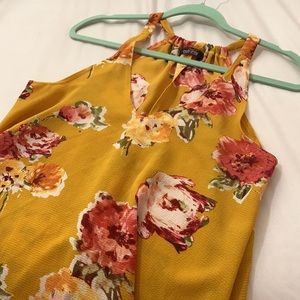 Yellow sleeveless top